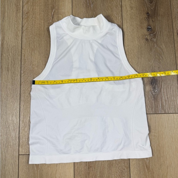 Athleta White Racerback Mockneck Sleeveless Tank Size S - Picture 7 of 9